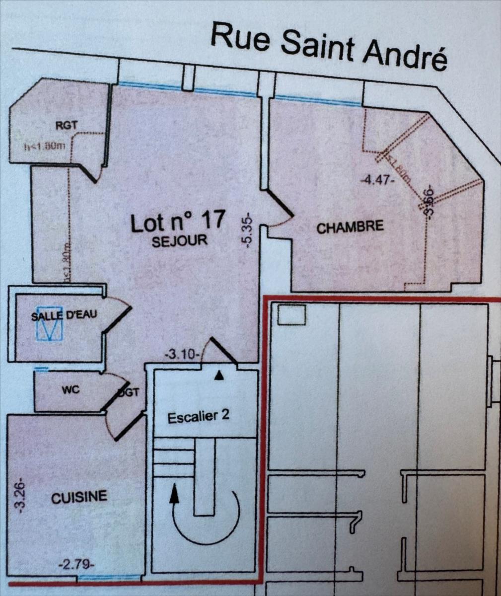 Appartement - 2 pièces - 52 m²