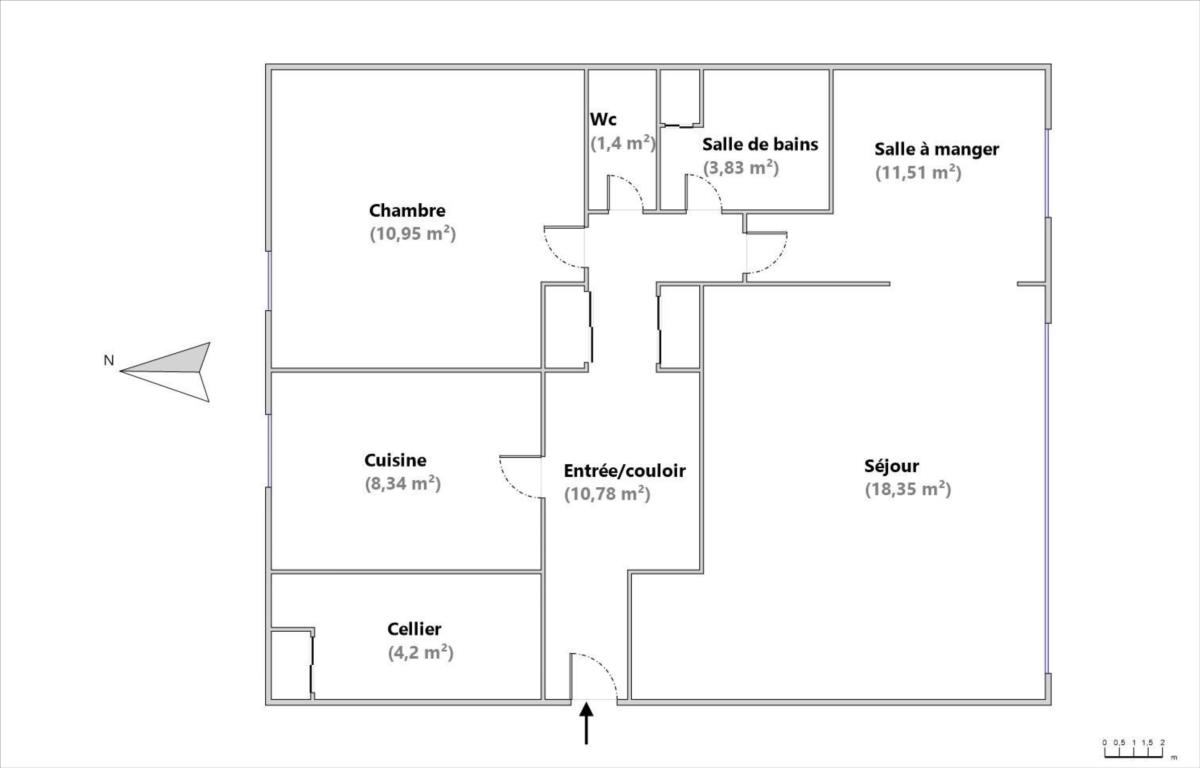 Appartement - 3 pièces - 69,36 m²